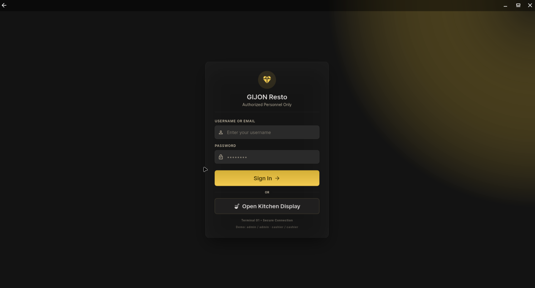 Screenshot of the Coffee Rest point of sale and inventory system, screen 2 of 11