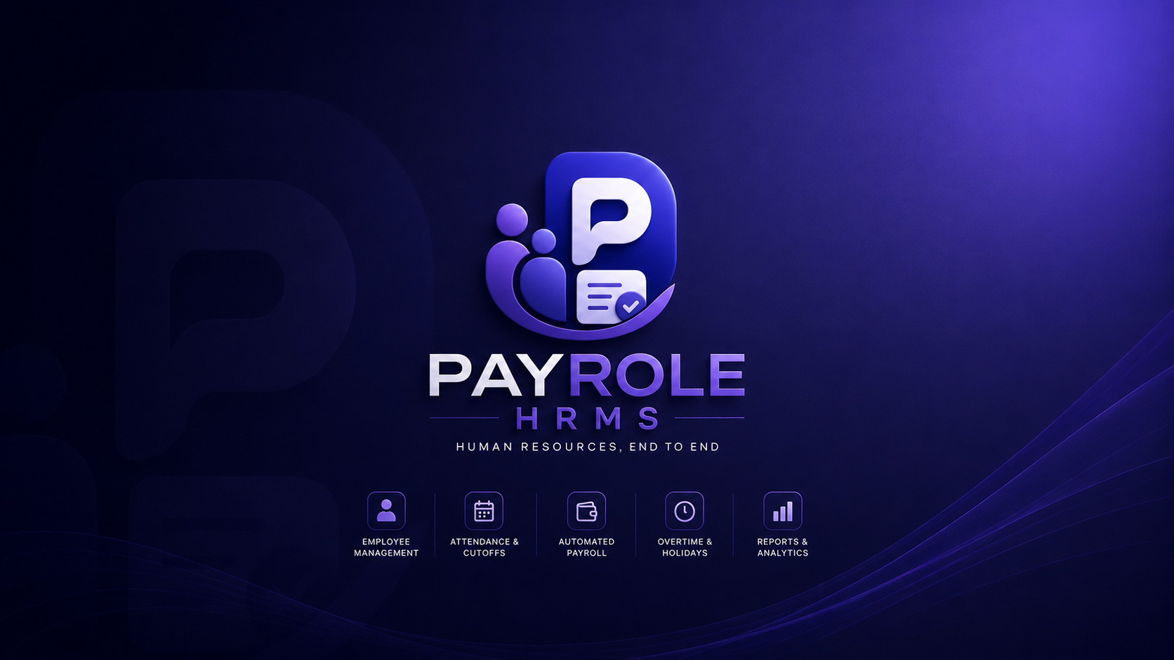 Screenshot of the PayRole human resource management system, screen 1 of 3