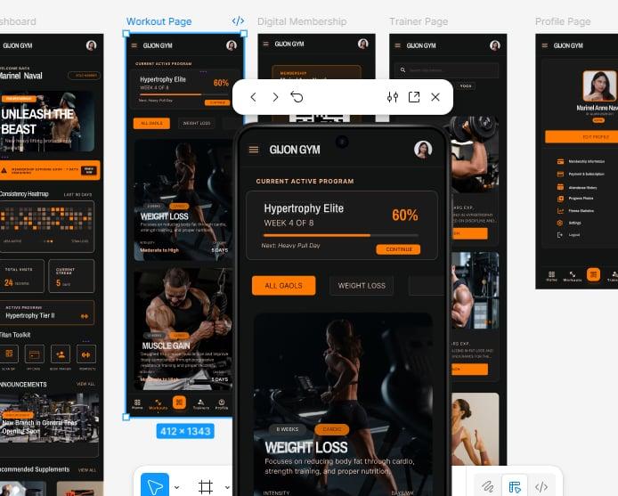 Gym System — Management System designed and built by Gijon