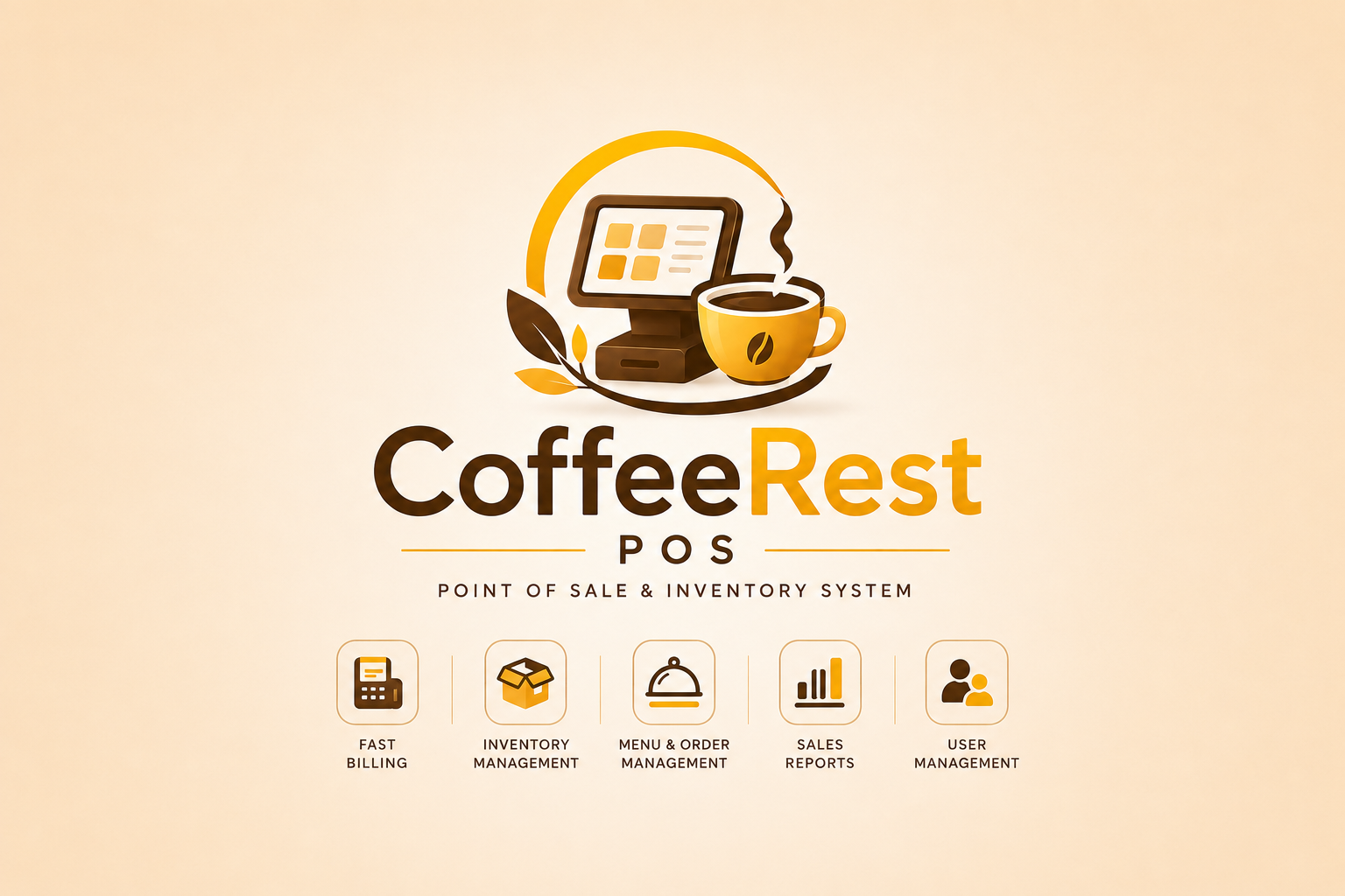 Screenshot of the Coffee Rest point of sale and inventory system